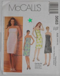 3563 LINED STRT EMPIRE STRAPPY/STRAPLSS DRESS PATTERN 4-10,12-18